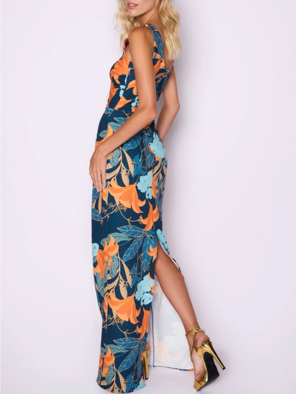 Day Henríquez Briss Dress Canto de la Sirena XS/S Tropical Maxi Resort $235 - Picture 2 of 12